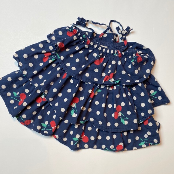 Tucker + Tate Other - Tucker and Tate Kid’s Cherry Polka Dot themed Ruffle Dress Size 12 Months